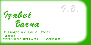 izabel barna business card